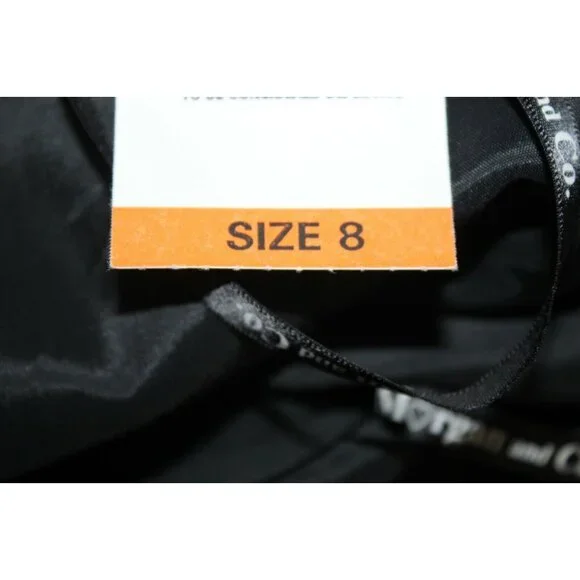 Morgan Nites Sz 8 Black Lined Tiered Ruffled 100% Poly Acetate Dress - Picture 6 of 7